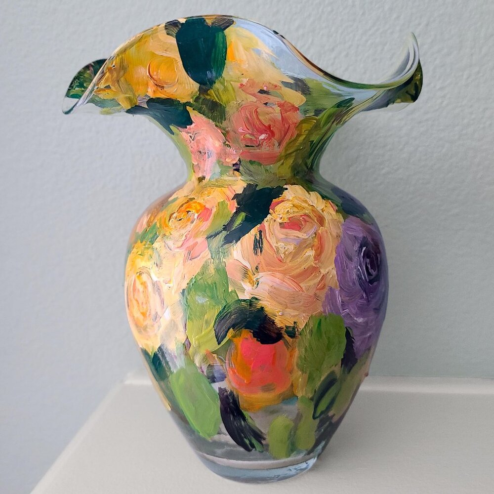 LAURA DERUYTER STUDIO ~ Hand Painted Vase